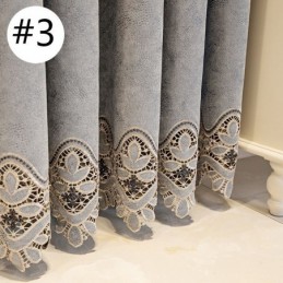 Chenille-Vorhang, Maßgefertigt, Vorhang Mit Europäischer Blumenstickerei, Halbverdunkelnd, Für Wohnzimmer Und Schlafzimmer