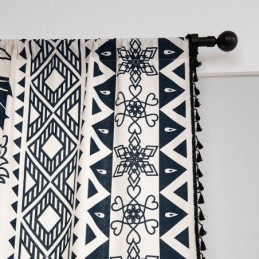 Floral Bedruckter Leinenvorhang Nach Maß Vorhang Im Nordischen Stil Für Wohnzimmer Schlafzimmer