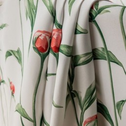 Vorhang Im Nordischen Stil, Maßgefertigt, Vorhang Aus Polyester Mit Pflanzendruck