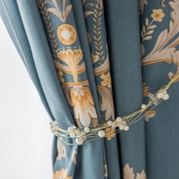 Baumwollvorhang, Maßgefertigter Vorhang Im Europäischen Blumendruckstil