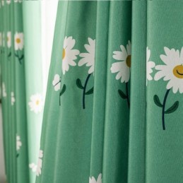 Baumwollgardine Nach Maß, Vorhang Im Nordischen Stil Mit Blumenmuster