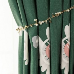 Baumwollgardine Nach Maß, Vorhang Mit Blumenmuster, Nordischer Stil
