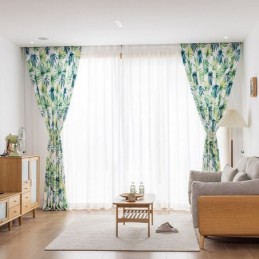 Vorhang Nach Maß, Vorhang Blätter Bedruckt, Nordischer Stil