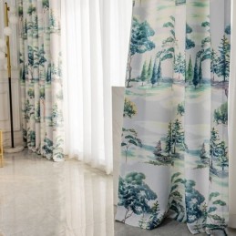 Vorhänge Wald Bedruckt Im Amerikanischen Stil