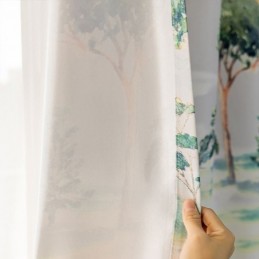 Vorhänge Wald Bedruckt Im Amerikanischen Stil