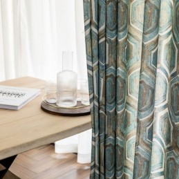 Nordic Blackout Vorhänge Geometrisch Gedruckt Für Wohnzimmer