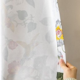 Vorhänge Mit Blattmuster Im Amerikanischen Stil Aus Polyester