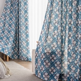 Baumwollgardine Nach Maß, Vorhang Bedruckt Im Nordischen Stil