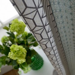Nordischer Verdunkelungsvorhang Aus Baumwollleinen, Maßgefertigt, Geometrischer Jacquard Für Wohnzimmer Und Schlafzimmer