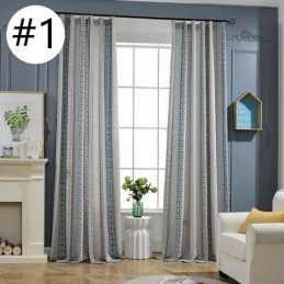 Nordischer Verdunkelungsvorhang Aus Baumwollleinen, Maßgefertigt, Geometrischer Jacquard Für Wohnzimmer Und Schlafzimmer