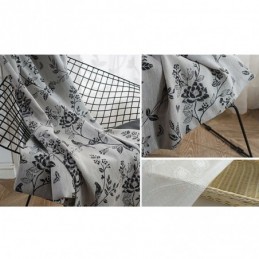 Leinen Verdunkelungsvorhang Maßgefertigt Vorhang Nordische Pflanze Bestickt Für Wohnzimmer Schlafzimmer