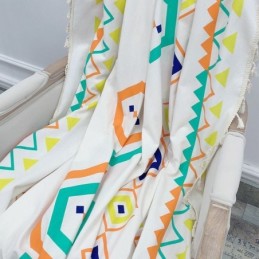 Leinenvorhänge Geometrisch Bedruckt Nordischer Stil Für Wohnzimmer Schlafzimmer