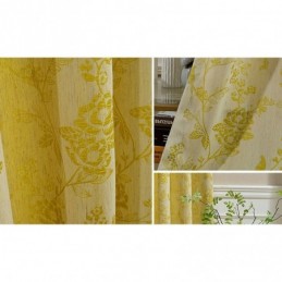 Nordische Verdunkelungsvorhänge, Floraler Jacquard-Polycotton-Vorhang, Maßgefertigter Vorhang Für Wohnzimmer Und Schlafzimmer