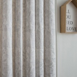 Nordischer Verdunkelungsvorhang Nach Maß, Vorhang Aus Leinen, Pflanzen-Jacquard, Für Wohnzimmer Und Schlafzimmer