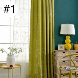Verdunkelungsvorhang Aus Baumwolle, Maßgefertigt, Nordischer Stil, Bestickt, Für Wohnzimmer Und Schlafzimmer