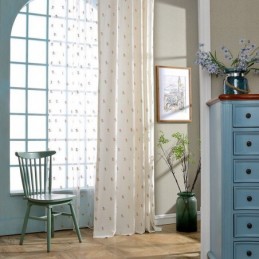 Floral Bestickter Vorhang Nach Maß Vorhang Nordische Baumwolle Für Wohnzimmer Schlafzimmer