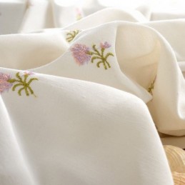 Floral Bestickter Vorhang Nach Maß Vorhang Nordische Baumwolle Für Wohnzimmer Schlafzimmer