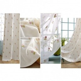 Floral Bestickter Vorhang Nach Maß Vorhang Nordische Baumwolle Für Wohnzimmer Schlafzimmer
