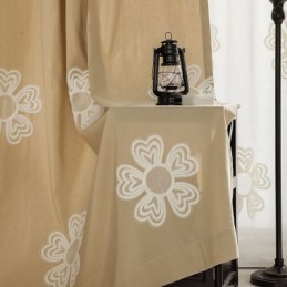 Bestickter Vorhang Im Nordischen Stil, Maßgefertigt, Vorhang Mit Blumenmuster, Polycotton, Für Wohnzimmer Und Schlafzimmer