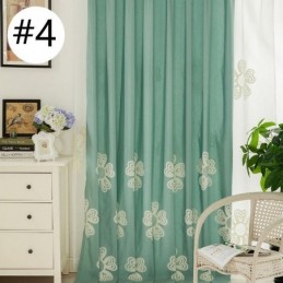 Bestickter Vorhang Im Nordischen Stil, Maßgefertigt, Vorhang Mit Blumenmuster, Polycotton, Für Wohnzimmer Und Schlafzimmer