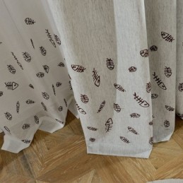 Nordischer Verdunkelungsvorhang Nach Maß, Fischgrät-Jacquard, Für Wohnzimmer Und Schlafzimmer