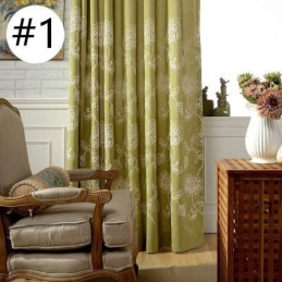 Verdunkelungsvorhang Aus Baumwollleinen, Maßgefertigt, Nordisch, Floral Bestickt, Für Wohnzimmer Und Schlafzimmer