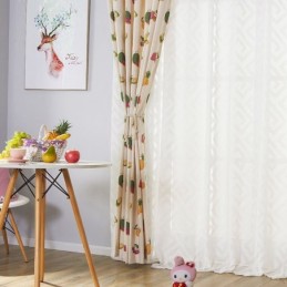 Nordic Baumwolle Blackout Vorhänge Obst Druck Für Wohnzimmer