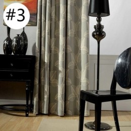 Verdunkelungsvorhang Aus Baumwollleinen, Maßgefertigt, Vorhang Mit Nordischem Blattmuster, Bestickt, Für Wohnzimmer Und Schlafzimmer