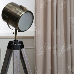 Verdunkelungsvorhang Aus Baumwolle, Maßgefertigt, Vorhang Mit Nordischem Blattmuster, Bestickt, Für Wohnzimmer Und Schlafzimmer