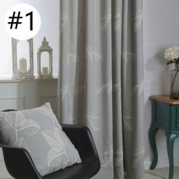 Verdunkelungsvorhang Aus Baumwolle, Maßgefertigt, Vorhang Mit Nordischem Blattmuster, Bestickt, Für Wohnzimmer Und Schlafzimmer
