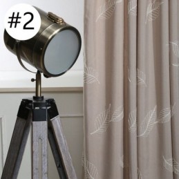 Verdunkelungsvorhang Aus Baumwolle, Maßgefertigt, Vorhang Mit Nordischem Blattmuster, Bestickt, Für Wohnzimmer Und Schlafzimmer