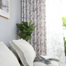 Verdunkelungsvorhang Aus Baumwolle, Maßgefertigt, Vorhang Im Nordischen Stil, Pflanzendruck, Für Wohnzimmer Und Schlafzimmer