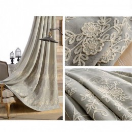 Nordischer Pflanzenbestickter Vorhang Nach Maß, Vorhangleinen Für Wohnzimmer, Schlafzimmer