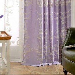 Europäischer Verdunkelungsvorhang Aus Baumwolle, Maßgefertigt, Vorhang Mit Blumenstickerei