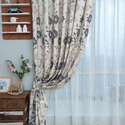 Nordic Baumwolle Blackout Vorhänge Gedruckt Floral Fenster Für Wohnzimmer