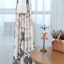 Nordic Baumwolle Blackout Vorhänge Gedruckt Floral Fenster Für Wohnzimmer