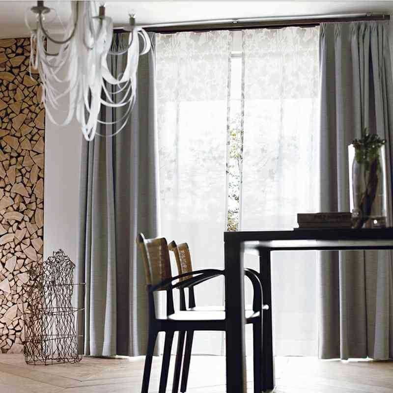 Moderne Plain Farbe Leinen Blackout Vorhänge Premium Custom Wohnzimmer Esszimmer
