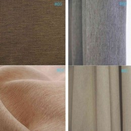 Moderne Plain Farbe Leinen Blackout Vorhänge Premium Custom Wohnzimmer Esszimmer