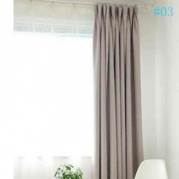 Moderne Plain Farbe Leinen Blackout Vorhänge Premium Custom Wohnzimmer Esszimmer