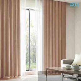 Moderne Plain Farbe Leinen Blackout Vorhänge Premium Custom Wohnzimmer Esszimmer