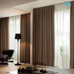 Moderne Plain Farbe Leinen Blackout Vorhänge Premium Custom Wohnzimmer Esszimmer