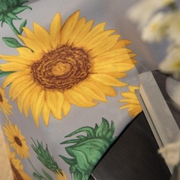 Polycotton-Vorhang, Maßgefertigt, Mit Amerikanischem Sonnenblumen-Print, Halbverdunkelnde Vorhänge