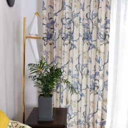 Amerikanische Vorhänge Mit Blumenmuster, Verdunkelung