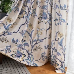 Amerikanische Vorhänge Mit Blumenmuster, Verdunkelung