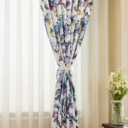 Vorhang Nach Maß Vorhang Mit Blumenmuster, Amerikanische Halbverdunkelungsvorhänge