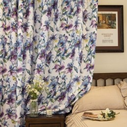 Vorhang Nach Maß Vorhang Mit Blumenmuster, Amerikanische Halbverdunkelungsvorhänge