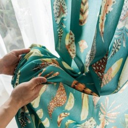 Polycotton-Vorhang, Maßgefertigt, Mit Federdruck, Amerikanische Halbverdunkelungsvorhänge