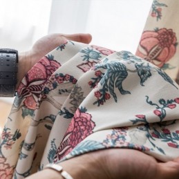 Polycotton-Vorhang, Maßgefertigt, Verdunkelungsvorhänge Mit Amerikanischem Blumenmuster