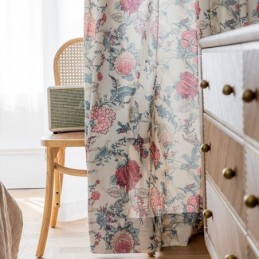 Polycotton-Vorhang, Maßgefertigt, Verdunkelungsvorhänge Mit Amerikanischem Blumenmuster
