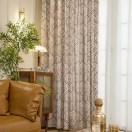 Polycotton Bedruckte Vorhänge Amerikanisches Vintage-Muster Verdunkelung
